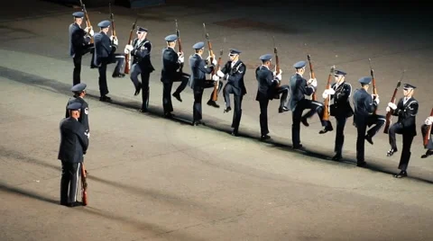 U.S. Soldiers parade. Stock Footage 54527451