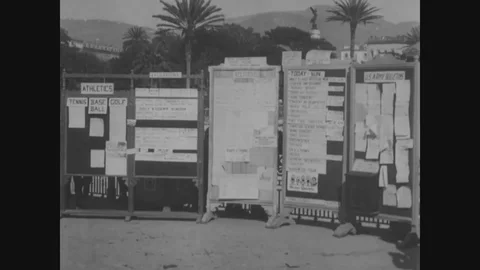 U.S. soldiers read note board - 1919 Stock Footage 99963618