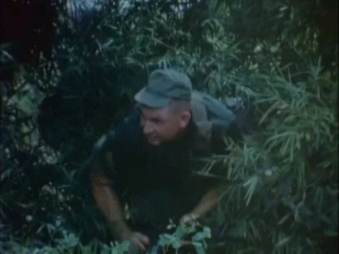 US soldiers undergo field training exercises at the Lightning Ambush Academy in Stock Footage