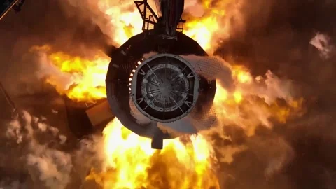 US: SpaceX Test-Fires Super Heavy Booster In Exciting Video Ahead Of Star... Video stock 295155940