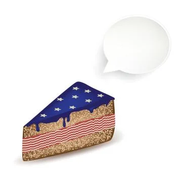 US Speech Cake Stock Illustration