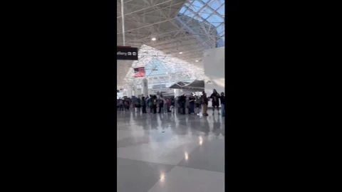 US: Spring Break Travelers Face Long Airport Lines Amid Partial Governmen... Stock Footage 331271513