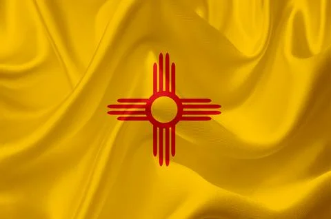 US state flags. In high quality on silk fabric. Stock Illustration