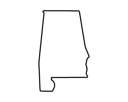 US state map. Alabama outline symbol. Vector illustration イラスト素材