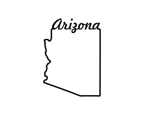 US state map. Arizona outline symbol. Vector illustration 库存插图