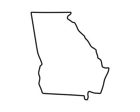 US state map. Georgia outline symbol. Vector illustration 库存插图