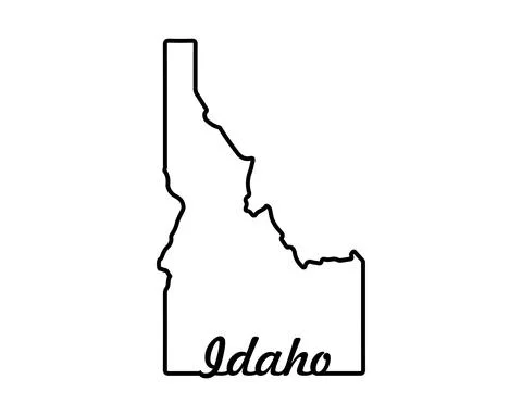 US state map. Idaho outline symbol. Vector illustration イラスト素材