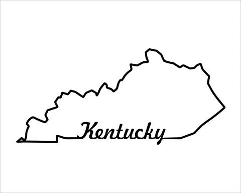 US state map. Kentucky outline symbol. Vector illustration 库存插图