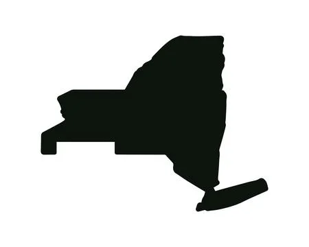 US state map. New York silhouette symbol. Vector illustration 库存插图