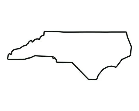 US state map. North Carolina outline symbol. Vector illustration 스톡 일러스트