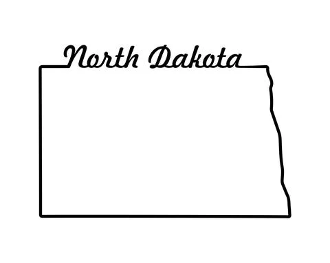 US state map. North Dakota outline symbol. Vector illustration Stock Illustration