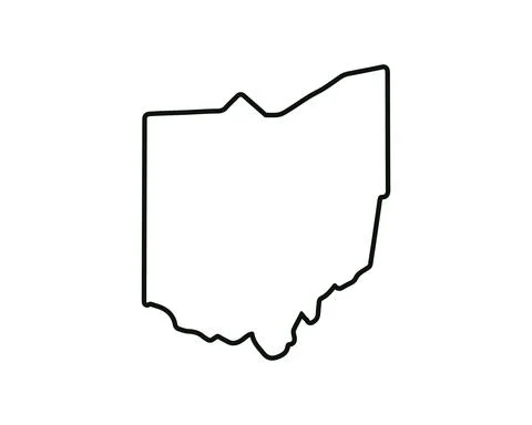 US state map. Ohio outline symbol. Vector illustration 库存插图