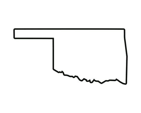 US state map. Oklahoma outline symbol. Vector illustration Stock Illustration