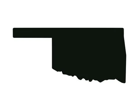US state map. Oklahoma silhouette symbol. Vector illustration Ilustración de archivo