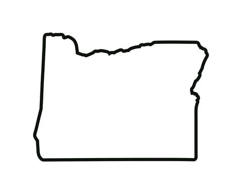 US state map. Oregon outline symbol. Vector illustration 库存插图