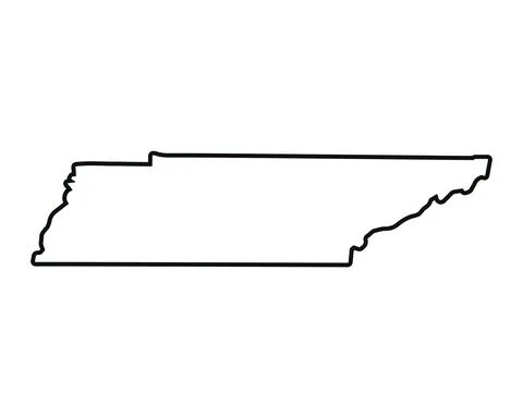 US state map. Tennessee outline symbol. Vector illustration イラスト素材