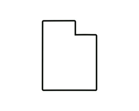 US state map. Utah outline symbol. Vector illustration Stock Illustration