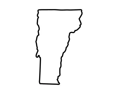 US state map. Vermont outline symbol. Vector illustration 库存插图