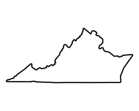 US state map. Virginia outline symbol. Vector illustration Stock Illustration