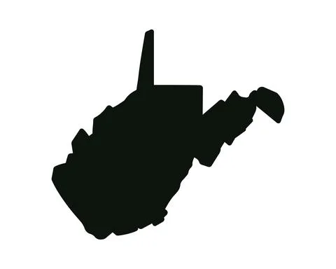 US state map. West Virginia silhouette symbol. Vector illustration Stock Illustration