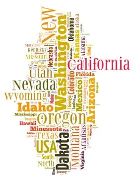 US states. Stock Illustration