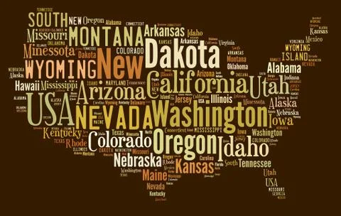 US states. Stock Illustration