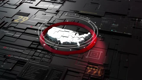 US Statue Map 02 Video stock 184944635