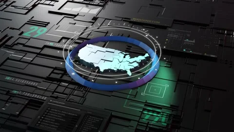 US Statue Map 03 動画素材 184946603