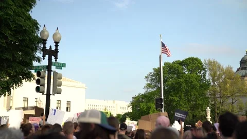 US Supreme Court Protest Video stock 189701487