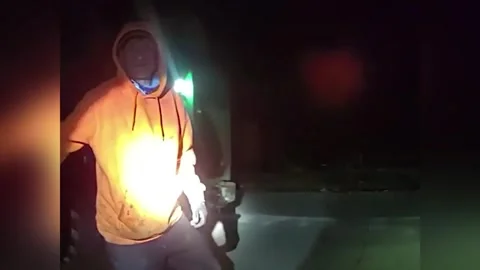 US: Suspect Uses Stolen Forklift To Ram And Drag ATM Through Tallahassee Stock Footage 321381247