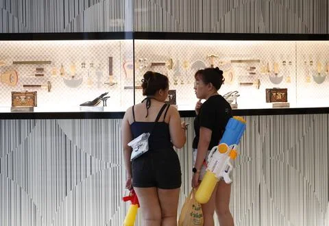 US tariff policy expected to result in contraction in Thailand's economic growth Foto stock