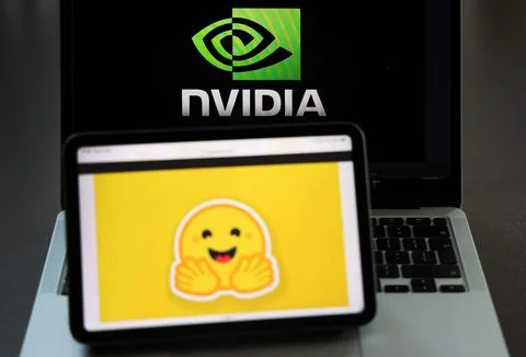 US tech giant Nvidia announces acquisition of AI platform Hugging Face, London,  Stock Photos