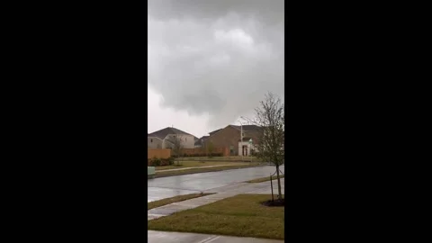 US: Tornado Spotted in Katy, Texas Stock Footage 296537576