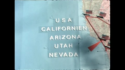 US Travel Route Map Stock Footage 276290238