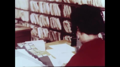 U.S. Treasury Department Female Employees At Accounting Stock Footage