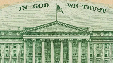US Treasury In God We Trust Stock Footage