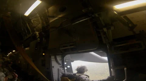 US - Troop Drop - Para Troopers Drop 04 Stock Footage 32847919
