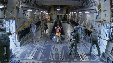 US - Troop Drop - Para Troopers Drop 06 Stock Footage 32848055