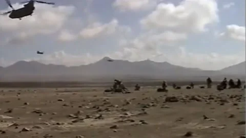 US troops continue cave-clearing operations (1) Stock Footage 235253878