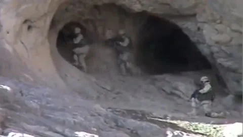 US troops continue cave-clearing operations (2) Stock Footage 235253924