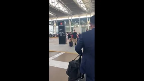 US: TSA Staffing Shortage Causes Hours-Long Security Lines at Houston Air... Stock Footage 331564172