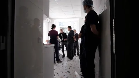 US, Ukrainian doctors collaborate on reconstructive surgery mission for war vict Stock Footage 321463627