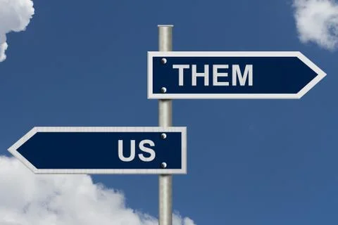 Us versus them Stock Illustration