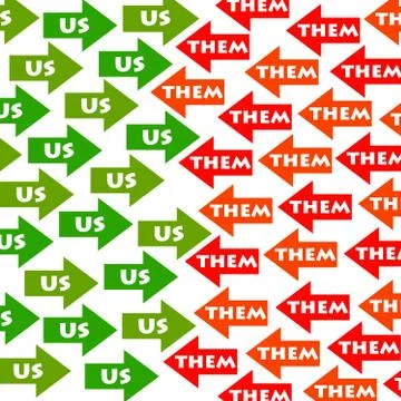 Us versus them Illustrazione stock