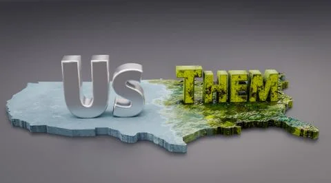 Us versus Them mentality Stock Photos