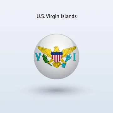 U.S. Virgin Islands round flag. Vector illustration. 스톡 일러스트