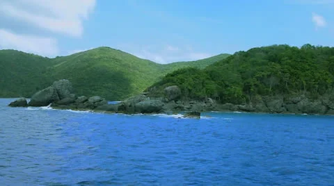 US Virgin Islands shoreline Stock Footage