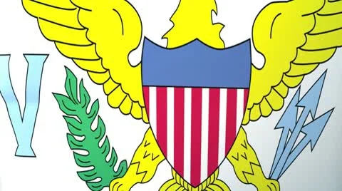 US Virgin Islands Waving Flag Stock Footage 10762795