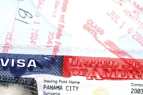 U.s. visa Foto stock