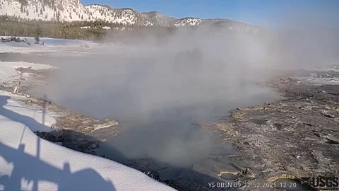US: Volcano explodes in pool at Yellowstone National Park Stock Footage 324714049